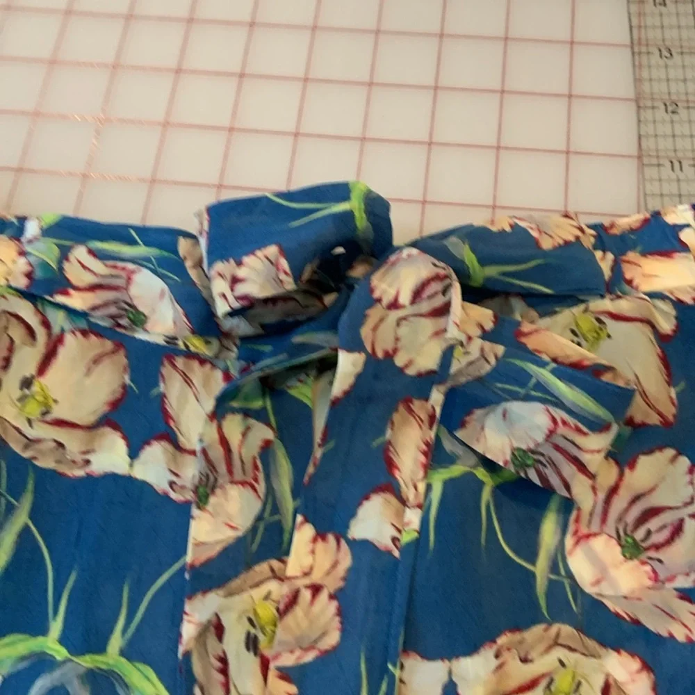Johnny Was Blue Floral Flowy Wrap Around Blue Floral Pants, Women’s M - Picture 6 of 8